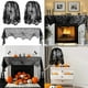thumbnail image 4 of Fiudx Mantel de Telaraña de Halloween, Diseño de Encaje Negro, Detalles Espeluznantes de Murciélagos y Arañas, Cortina Decorativa para Fiestas, Decoración de Ventanas y Puertas, Material de Poliéster, 4 of 7