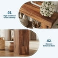 thumbnail image 4 of 63" Extra-Long Narrow Rectangular Console Table Premium Farmhouse Wood Entryway Table with Industrial Edge for Hallway, Foyer & Living Room, 4 of 7