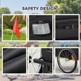 thumbnail image 4 of PawHut Dog Bike Trailer, Pet Cart Bicycle Carrier with 20" Air Tires, Quick-Release Wheels, Reflectors, Flag, Dog Cart for Bicycle, 4 of 9