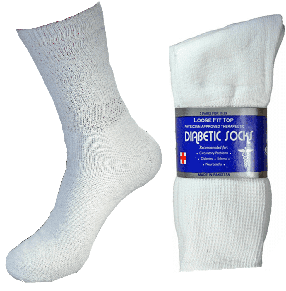 Cotton Plus Diabetic Socks Men's & Women Crew Style Physicians