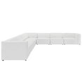 thumbnail image 3 of Modway Mingle 7-Piece Modern Faux Leather Sectional Sofa in White, 3 of 10