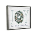 thumbnail image 3 of Stupell Industries Joy To The World Nautical Wreath Graphic Art Luster Gray Floating Framed Canvas Print Wall Art, Design by Elizabeth Tyndall, 3 of 6