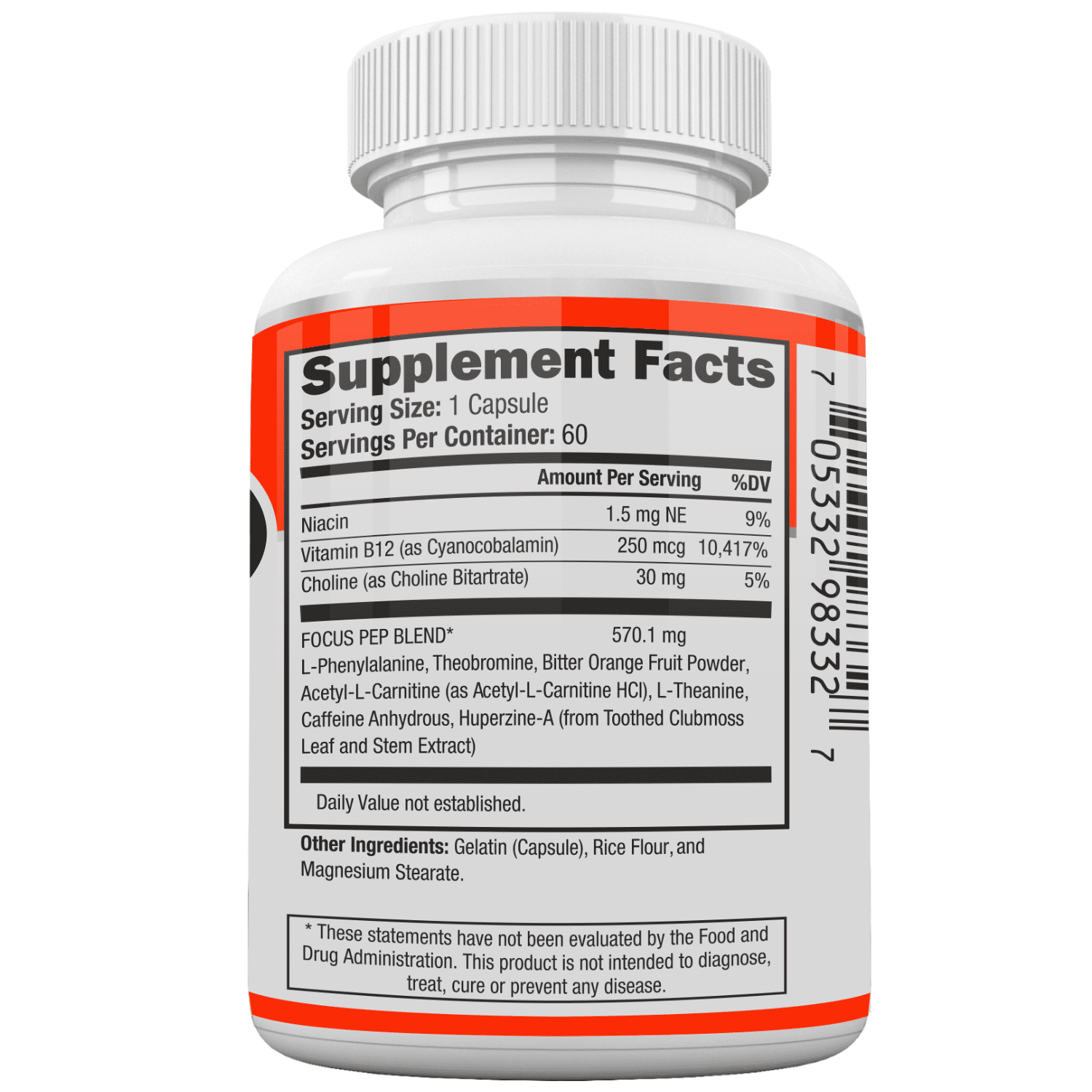 Focus Pep 2 Pack- Over the Counter Stimulants to Speed Up Naturally: Study Alternative and Best Legal Energy Supplements for Nootropic Brain Boosting 120 Pills