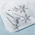 thumbnail image 2 of Sparkly Crystal Hair Pins Shining Snowflake Moon Hair Clips Dainty Bridal Rhinestone Hair Barrettes for Wedding Elegant Hair Accessory for Women Girls (Set 2), 2 of 5