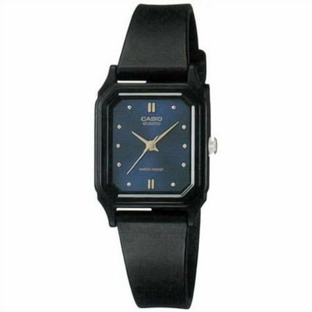 LQ142E-2A Women's Classic Water Resistant Black Analog Watch w/ Resin Band