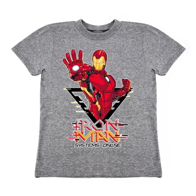 Playera Para Niño Marvel Avengers Cuello Redondo Manga Corta Talla 8 Gris Jaspe