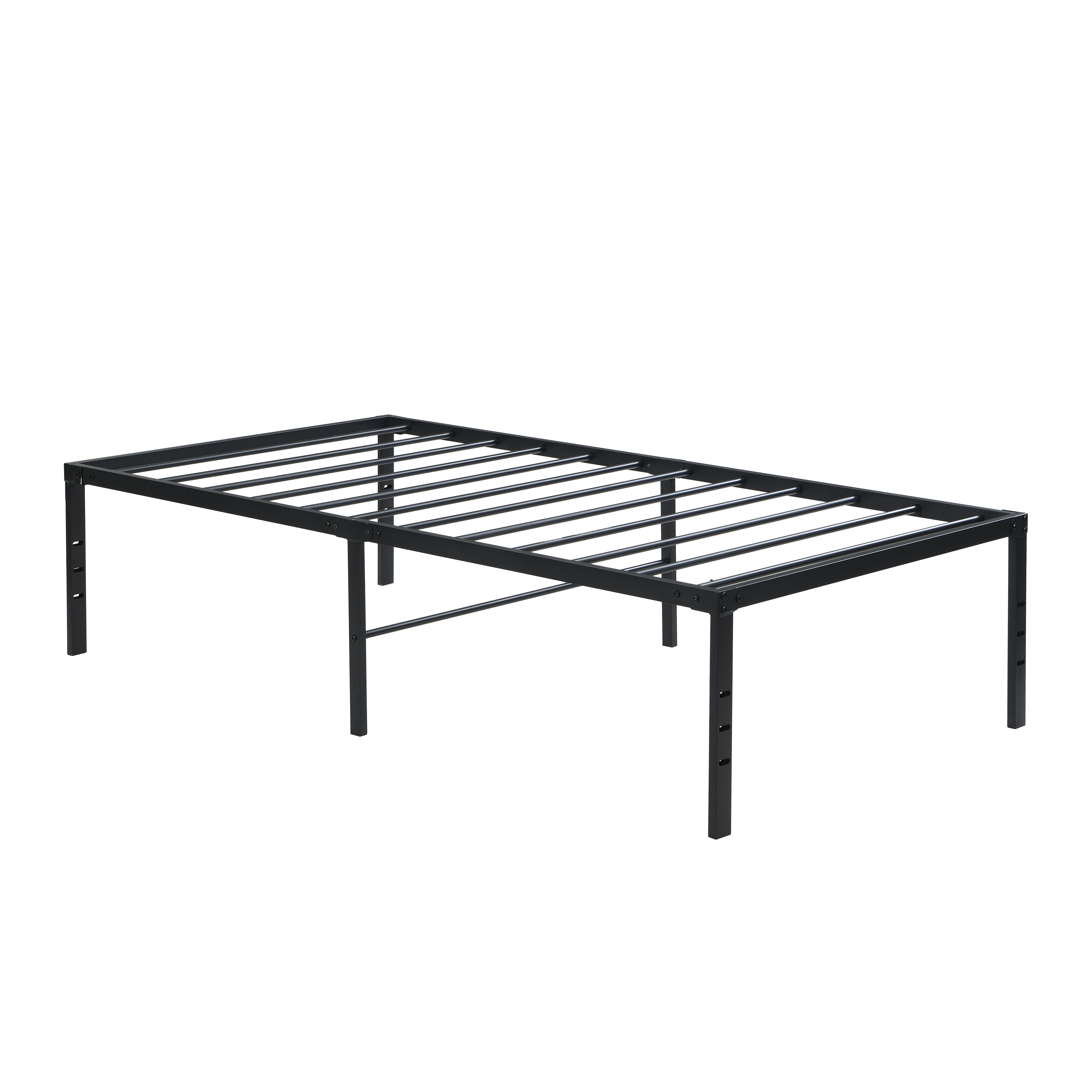 Euroco Metal Twin Size Platform Bed Frame, Heavy Duty Metal Bed, Black