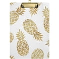 thumbnail image 1 of FMSHPON Golden Pineapple Clipboard Hardboard Wood Nursing Clip Board and Pull for Standard A4 Letter 13x9 inches, 1 of 7