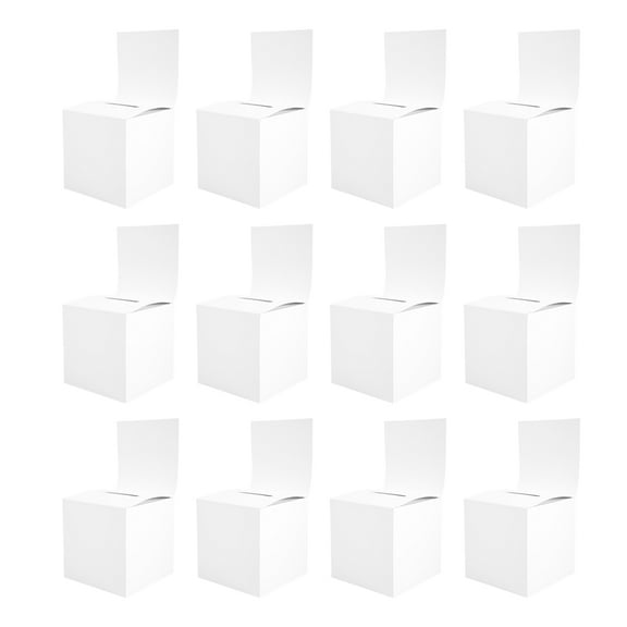 12 Pcs Sweepstakes Ballot Box Ballot Box Donation Box for Fundraising, Cardboard Box with Slots, 6 x 6 x 6 inches
