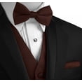 thumbnail image 4 of Men's Formal Tuxedo Vest, Bow-Tie & Hankie Set for Prom, Homecoming, Wedding, Cruise in Chocolate - XS, 4 of 4