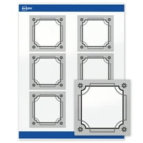 Avery Labels, 3" x 3", Silver-Metallic Black, Glossy, 60ct