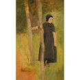 thumbnail image 2 of Max Liebermann 10x14 Gold Ornate Wood Frame and Double Matted Museum Art Print Titled - Child Under Trees - Study on the 'Playing Children' (1882), 2 of 4