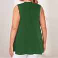 thumbnail image 3 of Htigea Womens Plus Size Tank Tops Sleeveless Loose Fit Dressy V Neck Flowy Camisoles Cami Shirt Tunic Blouse 2025 Summer Green,3XL, 3 of 6