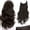 Black Brown, variant on Invisible Wire Hair Extensions with 3 Clips Long Synthetic Wavy Curly Hairpiece Adjustable Transparent Headband for Women 18 Inch Ash Medium Brown/Ash Blonde Highlights