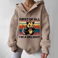 thumbnail image 2 of WEAIXIMIUNG Oversized Sweatshirt First Of All I'M A Letter Printed Hoodie for Women, 2 of 4