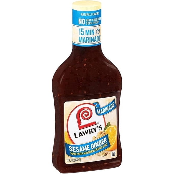 (1 pack) Lawry's Sesame Ginger with Mandarin Orange Juice Marinade, 12 fl oz