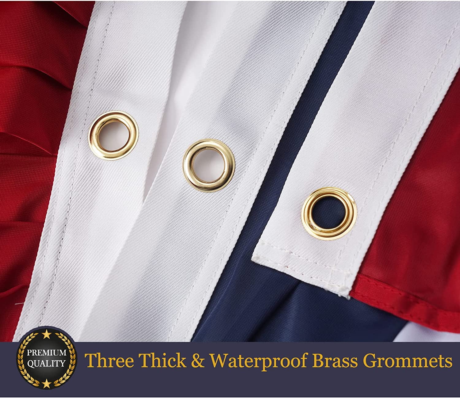 TOPFLAGS USA Pleated Fan Bunting Flag - 3x6ft Oxford Nylon America Half Fan Set - US Patriotic Stars & Stripes Canvas Header Brass Grommets