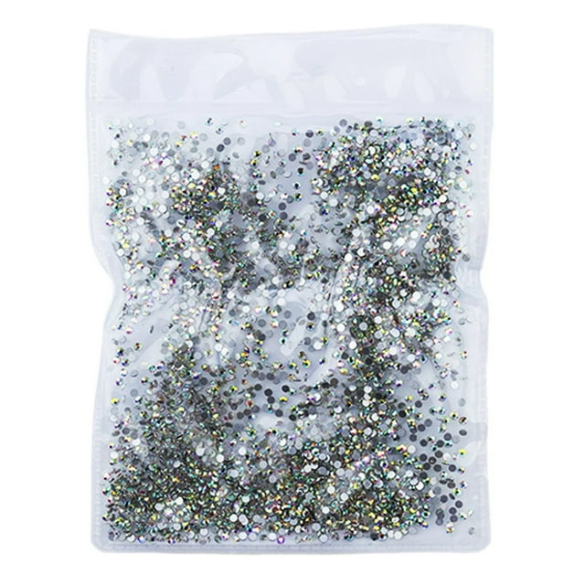 1440Pcs/Bag Sparkling Nail Art Rhinestones White AB Transparent Glass Rhinestones for Stunning Nail Designs