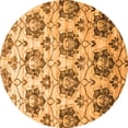 thumbnail image 1 of Ahgly Company Indoor Round Abstract Orange Contemporary Area Rugs, 4' Round, 1 of 1