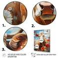 thumbnail image 3 of Designart "Floral Grazing Cow I" Animals Canvas Print, 3 of 5