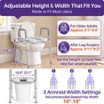 thumbnail image 3 of KEKOY Toilet Seat Riser for Seniors, Raised Toilet Seat with Handles, FSA HSA Eligible 400lb Elevated Toilet Risers, Tool-Free Assembly with Adjustable Height & Width, 3 of 10