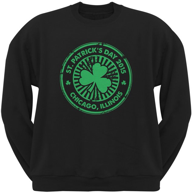 St. Patrick's Day - Chicago IL Black Adult Sweatshirt