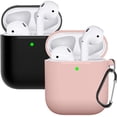 thumbnail image 1 of AirPods Case, Full Protective Silicone AirPods Accessories Cover Compatible with Apple AirPods 2 Wireless and Wired Charging Case(Front LED Visible) 2 Pack, 1 of 7