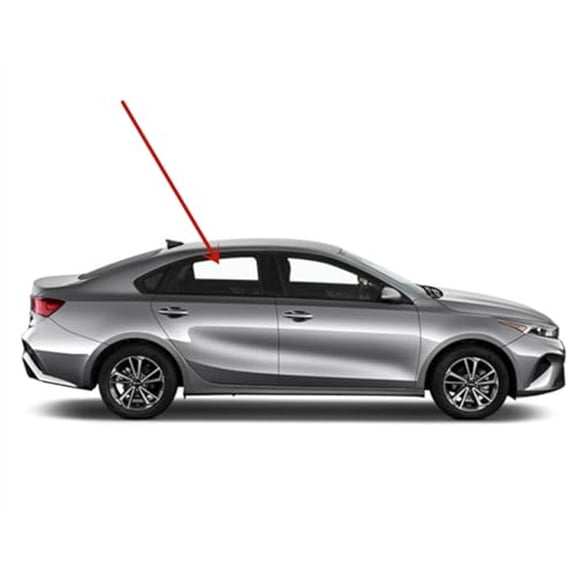 Passenger Right Side Rear Door Window Door Glass Compatible with Kia Forte 2019-2024 4-Door Sedan Models
