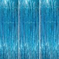thumbnail image 1 of wqlpp-3 Pack Rideaux de Fond à Franges Rétro Bleu 3.3 x 8.2 Pieds, Décorations de Fête à Franges, Fond à Franges, Scintillant pour Fête à Thème Rétro, 1 of 4