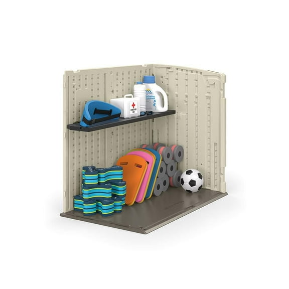 Trousse d’étagère pour remise horizontale Suncast – Accessoire d’étagère en résine pour grandes remises horizontales, capacité de 50 lb