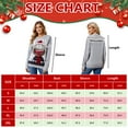 thumbnail image 2 of ‌Tumao Christmas Sweaters for Women Reindeer Print Sweater Round Neck Long Sleeve Pullover Sweater Tops for Christmas, parties, 2 of 6