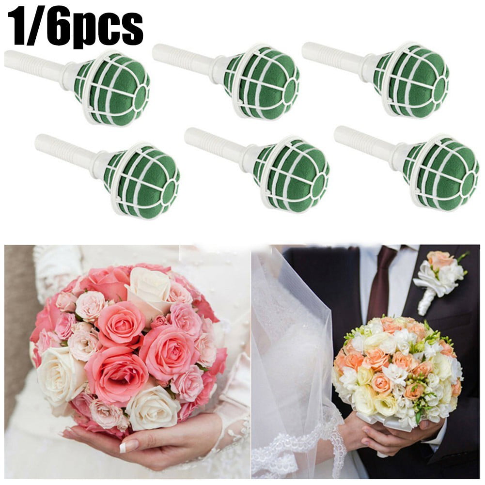 6Pcs/Set Artificial Flower Bouquet Holder DIY Decorative Bouquet Foam Holder  Handles Rustic Style Bridal Wedding Party Supplies for DIY Flowers Birthday  Mother's Day Valentine's Day Thanksgiving Christmas Gifts, Wedding  Decoration, Flower Arrangements