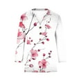 thumbnail image 4 of ibuvkizy Womens Tops 3/4 Sleeve Shirts for Women Fashion Printing Loose T-shirt Blouse V-Neck Tops Plus Size Blouses Shirts Summer Casual Graphic Tees,Sizes S-4XL, 4 of 5