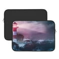 thumbnail image 3 of Bingfone Lighthouse Waves Torrential Rain Laptop Sleeve Case 15 Inch, 360° Protective Computer Carrying Bag, 3 of 9