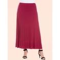 thumbnail image 5 of Plus Size Elastic Waist A Line Maxi Skirt, 5 of 10