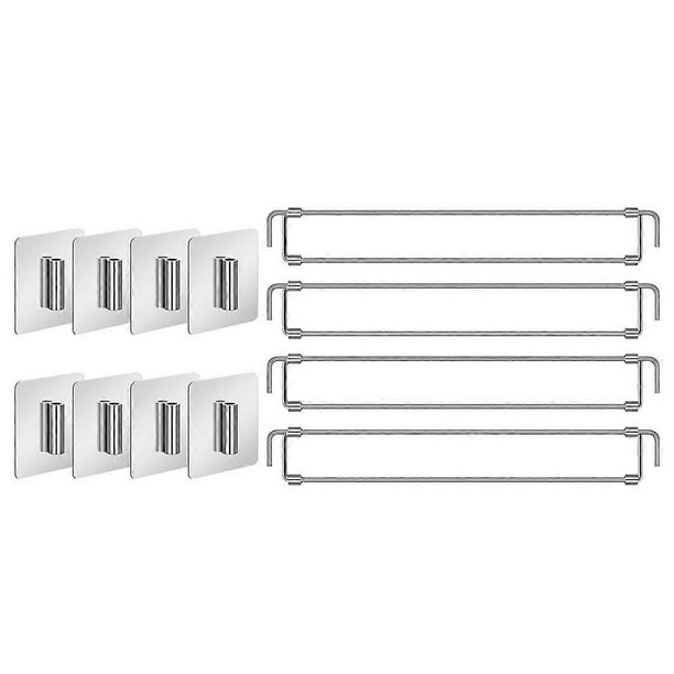 4Pcs RV Refrigerator Bars 12.44-22.63inch Adjustable Stainless Steel RV Fridge Tension Rods RV Refrigerator Accessories