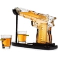 thumbnail image 1 of Juego de Decantador de Whisky con 2 Copas y Decantador de Vino, Licorera de Cristal, Para Tequila, Bourbon, Idea de Regalo, 1 of 4