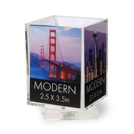 - Photo Cube - Acrylic - Revolving - 2.5 x 3.5 inches
