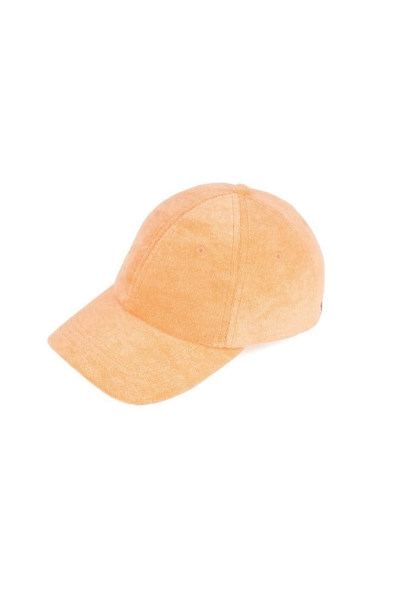 CC Women Terry Cloth Baseball Cap - Low Ponytail, Adjustable Strap, UV Protection - Rose
