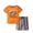 Orange, variant on Edvintorg Toddler Boys Cotton Clothing Sets Short Sleeve Tee and Shorts Sets Summer Beach Outfit Kids Clothes Boys
