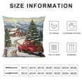 thumbnail image 5 of Creowell Christmas Tree Snowy Road Throw Pillow Cover Winter Square Cushion Cover Home Decor 1PC 12x12in, 5 of 5