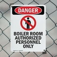 thumbnail image 5 of (2 Pack) Boiler Room Authorized OSHA Danger Sign 7 Inch X 10 Inch Indoor / Outdoor Rust-Free Aluminum Metal Signs for Workplace, Workshop, and Construction Site, Made in the USA, 5 of 8
