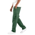 thumbnail image 2 of Cmtiyu Cargo Pants for Men, Casual Elastic Waist Drawstring Straight Leg Jogger Pants, Baggy Outdoor Work Pants with Multi Pockets, S-3XL, 2 of 8