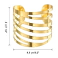 thumbnail image 2 of 12 piezas de anillos de servilleta de metal en forma de onda diagonal para cena, 2 of 6