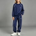 thumbnail image 3 of Lovzfmll Boy's & Girl's Hoodie Set, Long Sleeve Crew Neck Top & Jogger Pants, Casual Lounge Wear for Big Girls, 12-13 Years, 3 of 7