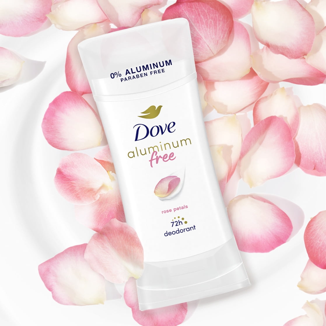 Dove Aluminum Free Deodorant for Women Rose Petals, 2.6 oz