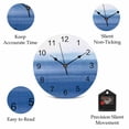 thumbnail image 5 of Wall Clock Blue White Clocks PVC Silent Non-Ticking Battery Operated Decorative Ombre Abstract Round Clock for Home Living Room Kitchen Bedroom Office School Wall Decor 14 Inch, 5 of 9
