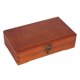 thumbnail image 1 of Wooden Sketching Pencil Box Antique Solid Wood Square Children Stationery Storage Case, 1 of 5