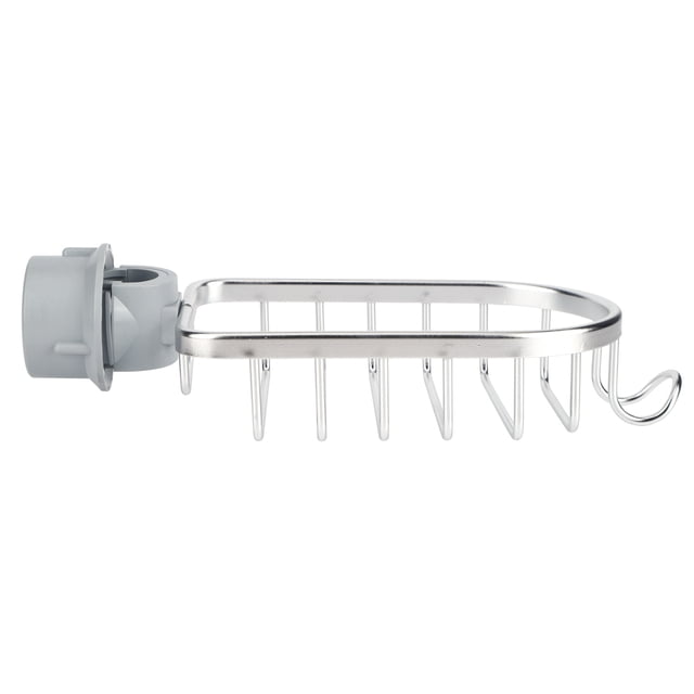 Estante de almacenamiento para grifo, cesta de drenaje colgante para fregadero de cocina, organizador, accesorio de baño, plateado