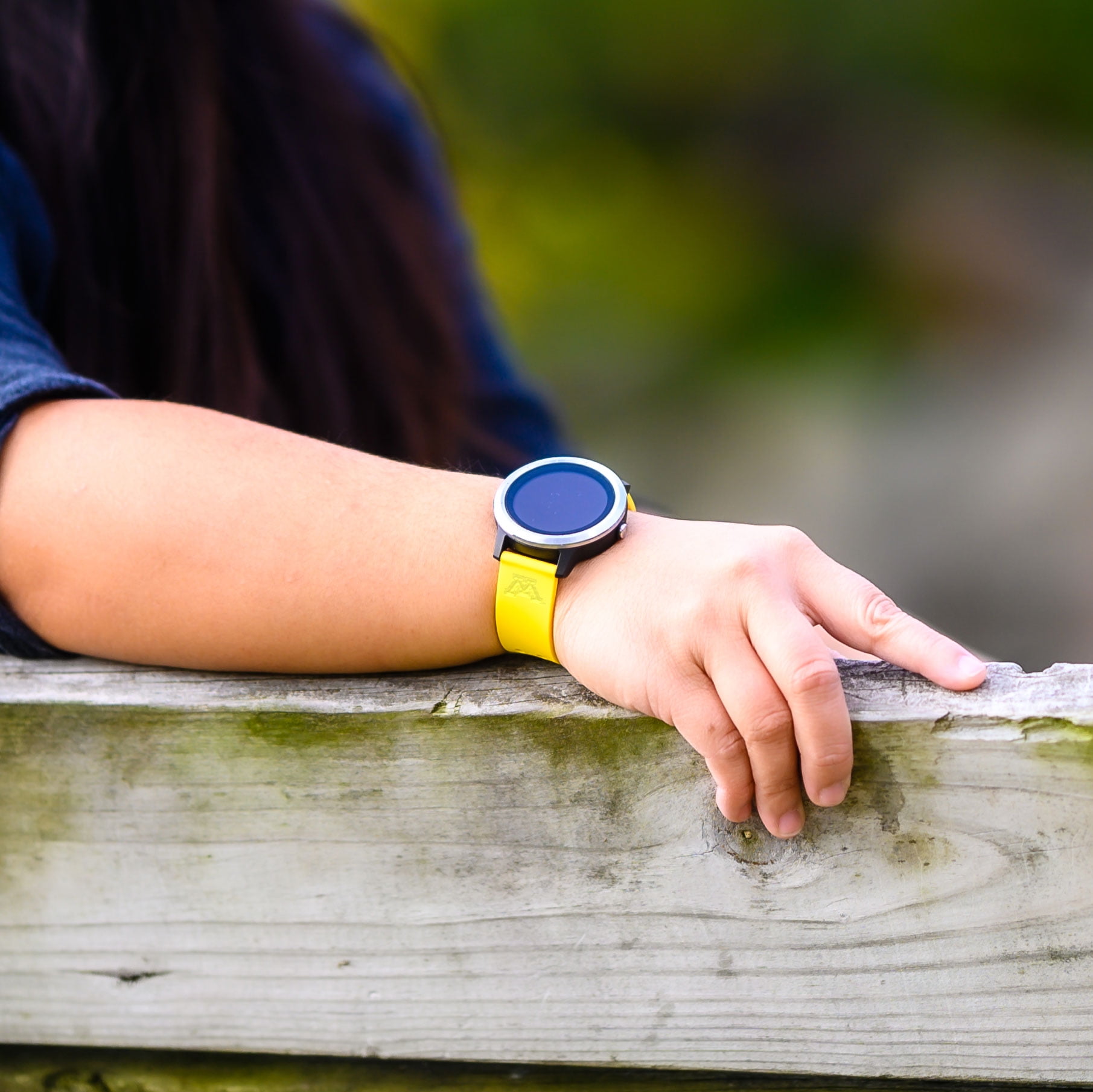 Minnesota Engraved Silicone Unisex Watch Band for Fitbit & More (20mm Yellow) by Affinity Bands